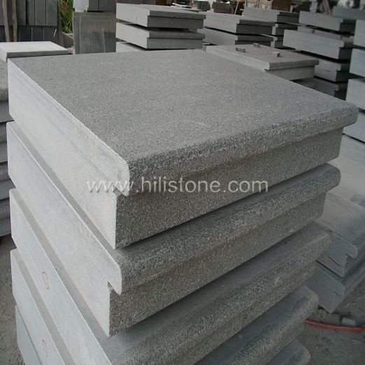 G654 Blue Black Granite Flamed Stone Block Step