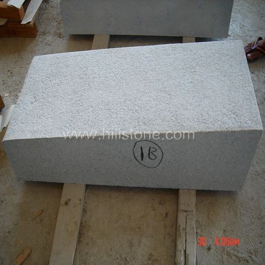 G603 Silver Grey Granite Flamed Drop Stone Kerbs