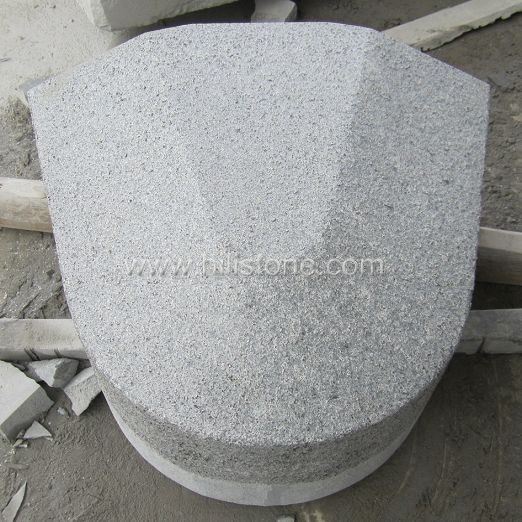 G654 Blue Black Flamed Corner Stone Kerbs