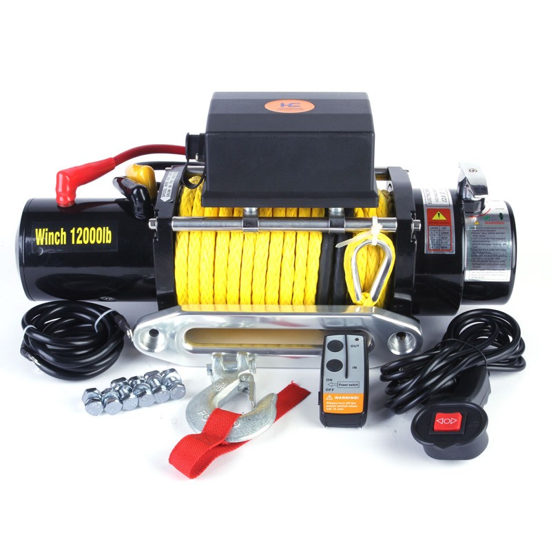 12000lb rope winch with fast line speed