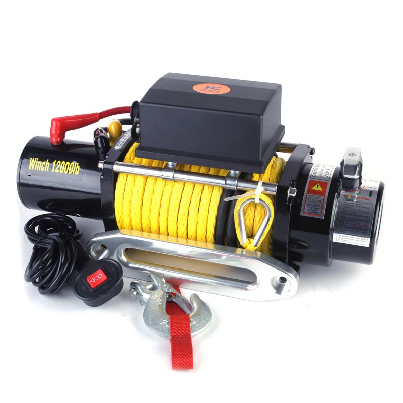 synthetic rope winch 12000lb good quality