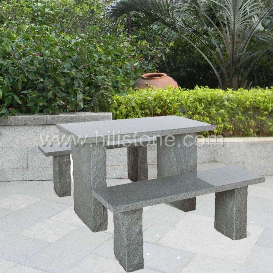 Stone furniture Table & Bench 1