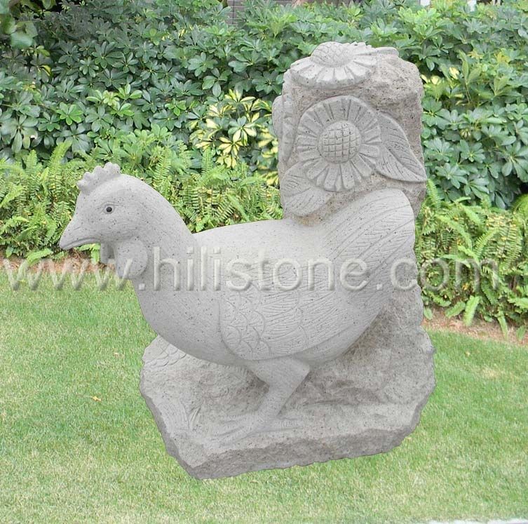 Stone Animal Sculpture Chicken 1