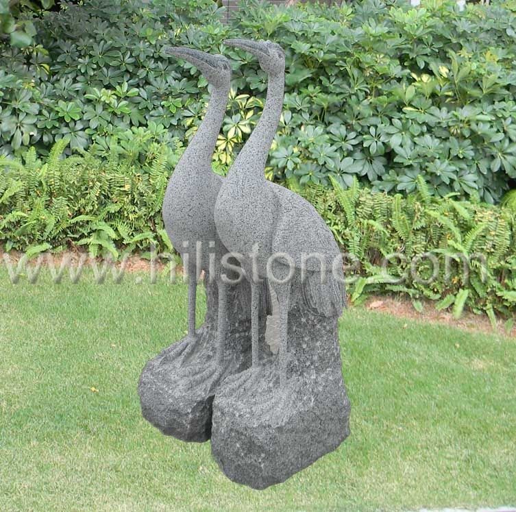 Stone Animal Sculpture Crane 1