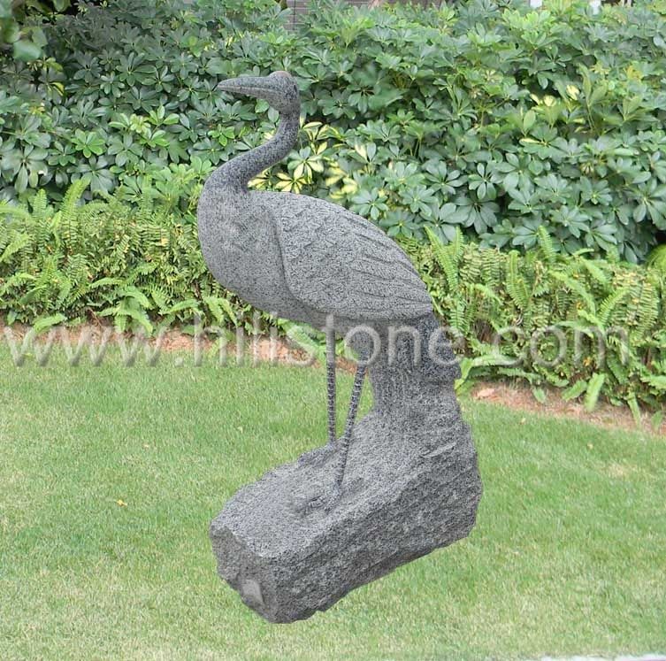 Stone Animal Sculpture Crane 2
