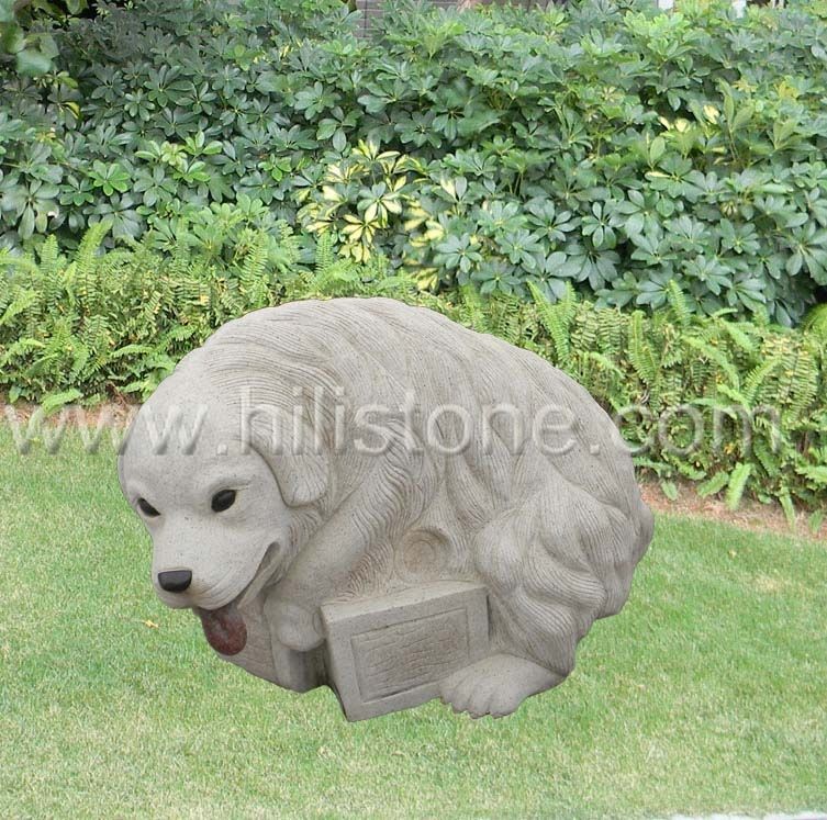Stone Animal Sculpture Dog 17