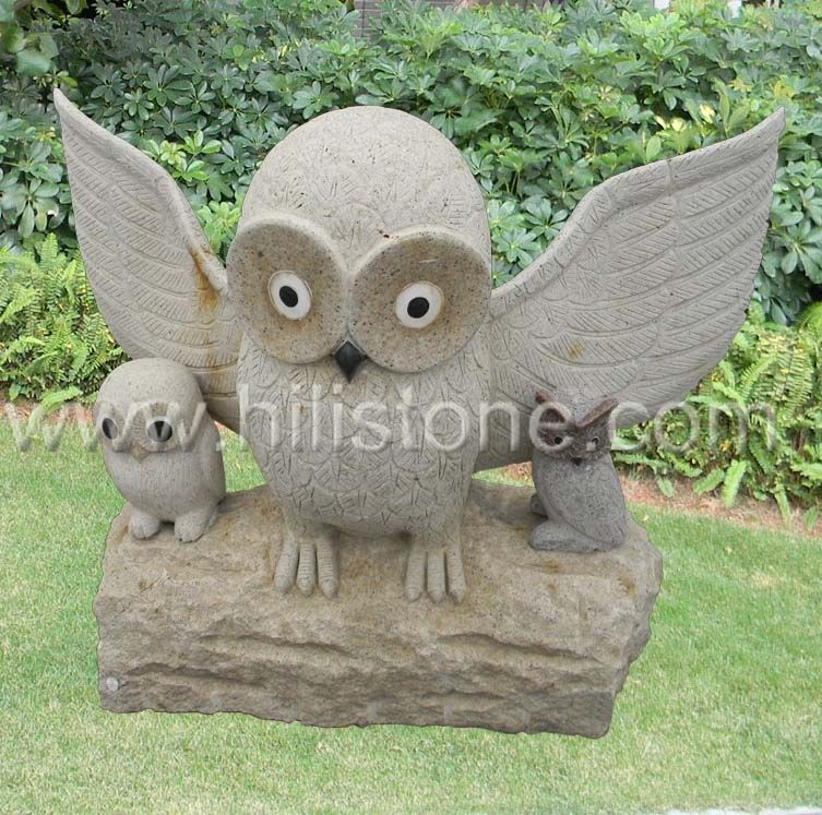 Stone Animal Sculpture Owl 1