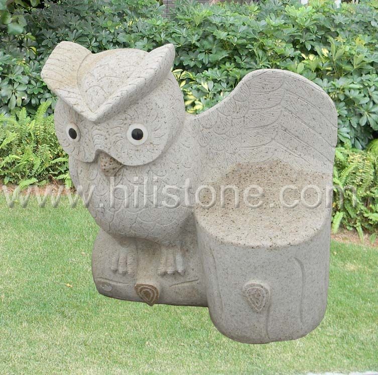 Stone Animal Sculpture Owl 6