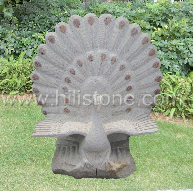 Stone Animal Sculpture Peacock 1
