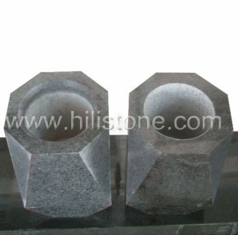 Dark Grey Granite Monument Vases