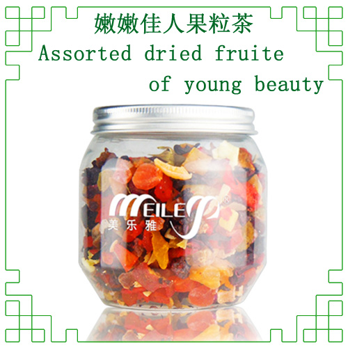 assorted dried fruit of young beauty