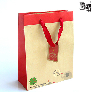 PP handle kraft carrier bag