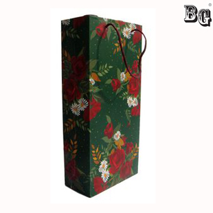 Christmas two bottle paper wine bags