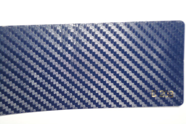3D Carbon fiber film sapphire blue color