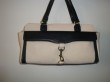 white-black handbag