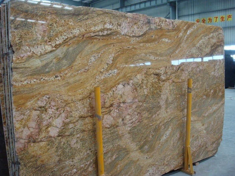 Imperial Gold Granite Slab for bathroom countertop