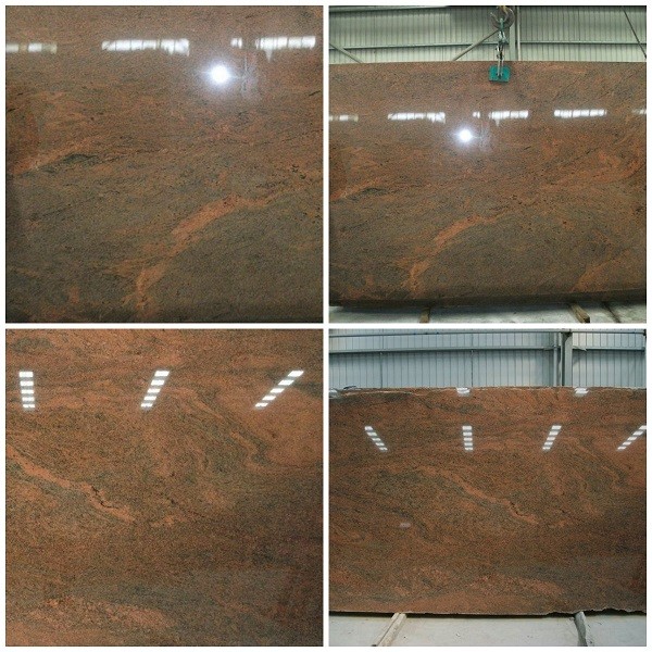 Multicolor Red Granite slab bathroom countertop