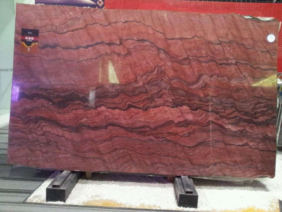 Natural Quartzite Revolution Fire Red Granite slab