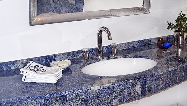 Polished Blue Granite Slab Decoration Countertop