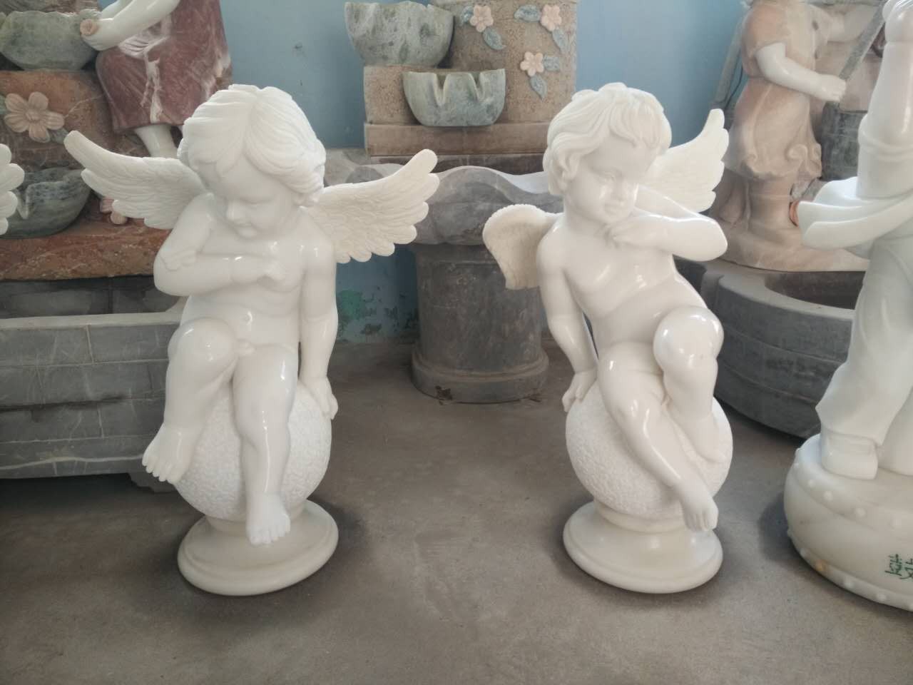 Marble Statue Carving Stone Angel Statue Sculpture