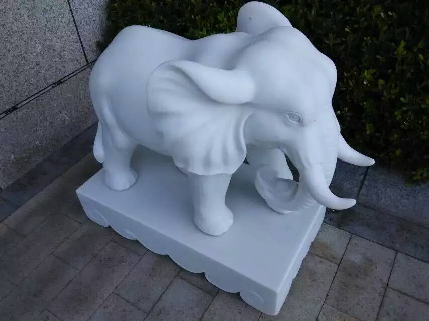 White Elephant Marble Stone Garden sculpture