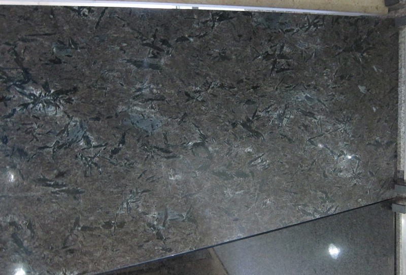 Phoenix Leather Diamond Black Granite slabs tiles