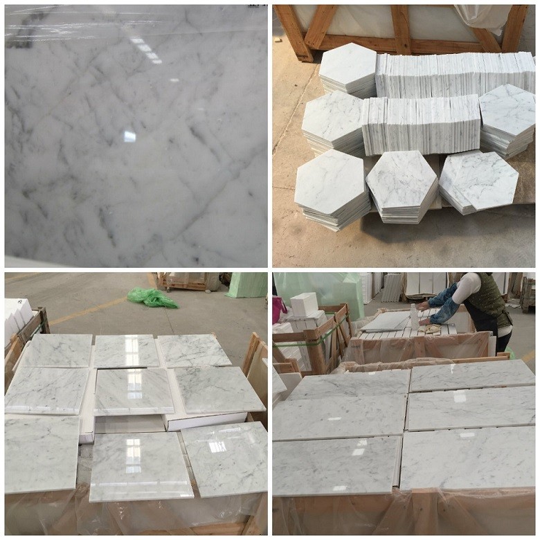 Binaco Carrara White for Bathroom floor tile