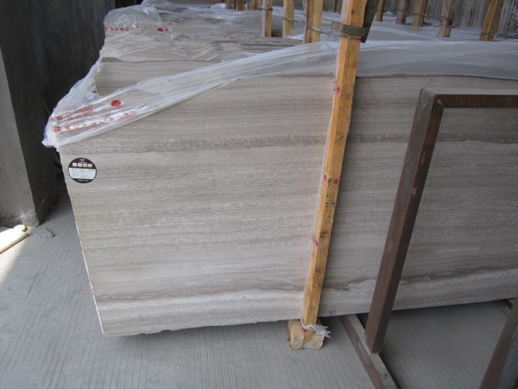 White Wood Grain marble chinese white marble tiles