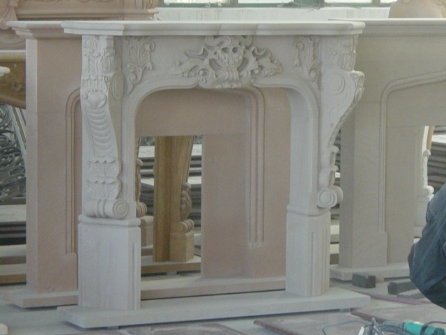 Home Decoration Natural Stone Marble Fireplace