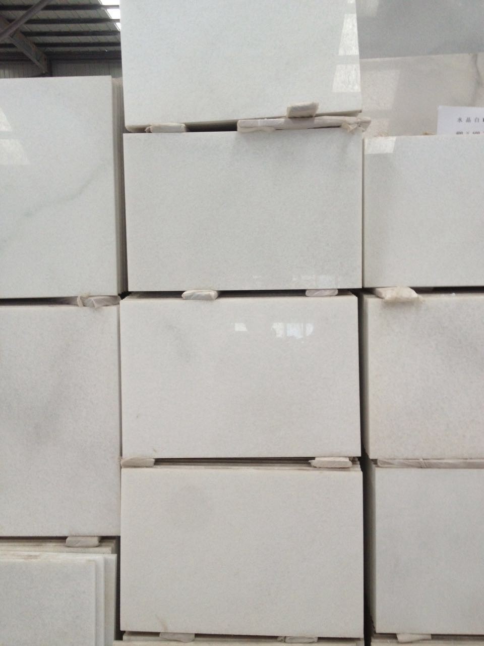 White Marble Tiles Polished Crystal Tile