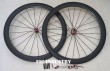 60mm clincher 3k glossy wheel red hub 20/24h