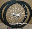 60mm clincher wheel white campy hub black spoek