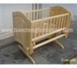 Rocking solid pine baby crib TC3018