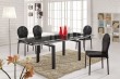 L808F-3 Latest Design glass extension dining table