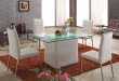 dining tables modern synthetic leather shelf L851A