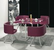 low price glass dining table set 605 purple