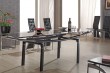 tempered glass extendable dining table L808b