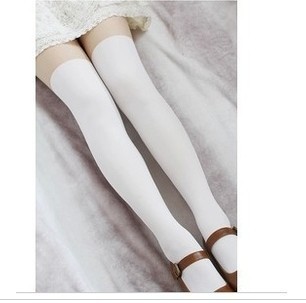 white pure silk socks