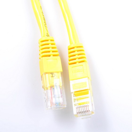 UTP Cat5e cable 1m length, 6*0.12mm yellow color