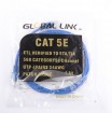 Blue UTP Cat5e 1m patch cord, stranded or solid