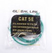 Green UTP Cat5e 1m patch cord, stranded or solid