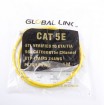 Yellow UTP Cat5e 1m patch cord, stranded or solid
