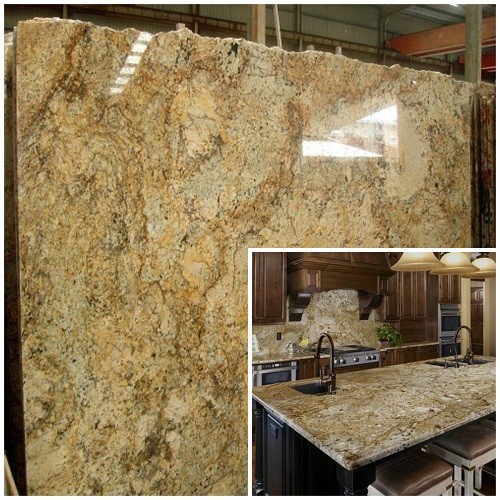 Natural Gold Yellow Granite Slab for Countertop