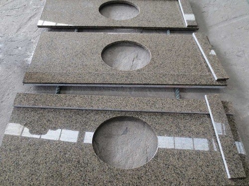 Polished Chinese Tropical Brown Granite Vanity Top