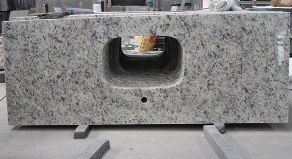 Polished Chinese White Rose Granite Vanity Top