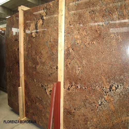 Natural Red Granite Slab Florenza Bordea