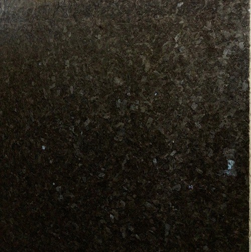 Polished Black Granite Slab Emerald Blue Pearl