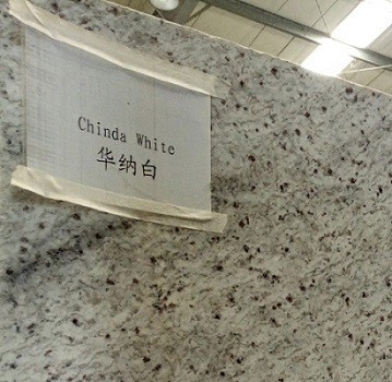 Polished White Granite Slab Chinda White