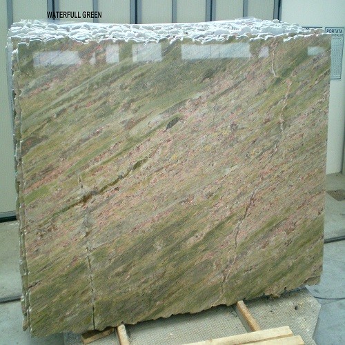 polished Natural Green Granite Slab WATERFALL GREE