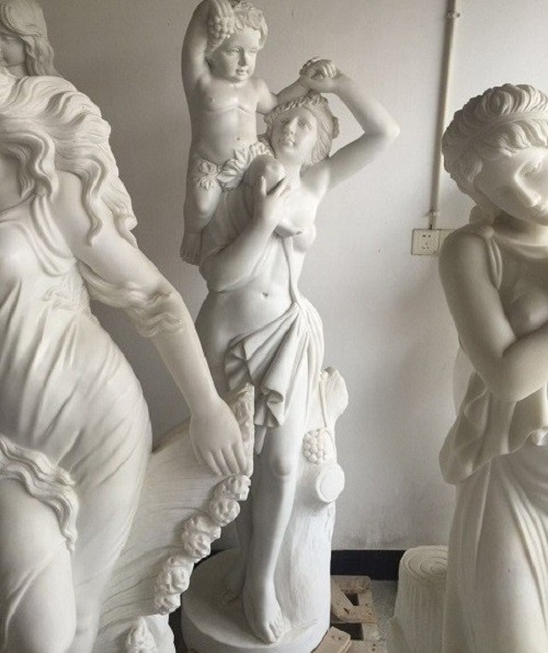 White Marble Nude Body Sculpture for Garden Centre